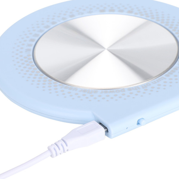 55℃ Multifunktionell USB-kopp Mugg Isolering Matta Skrivbord Isolering Pad Coaster (Blå)