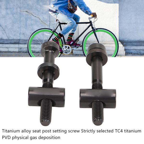 2 ST RISK M5 X 40mm Cykelsadelstolpe Skruv Sadelstolpe Fästskruv Cykel DIY Reservdelar Svart