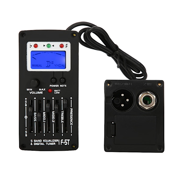 F-5T 5-bånds equalizer digital tuner pickup for elektrisk akustisk klassisk gitar