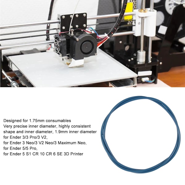 Bowden PTFE-rör 1M 1,75 mm filament för Ender 3 3 Pro 3 V2 för Ender 3 Neo 3 V2 Neo för Ender 5 för Ender 5 S1 CR 10 CR 6 SE