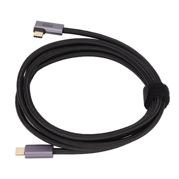 Type C - Type C -kyynärpäädatakaapeli 100 W:n pikalataus, kulutusta kestävä kullattu pistoke ja USB-kaapeli kannettaville tietokoneille