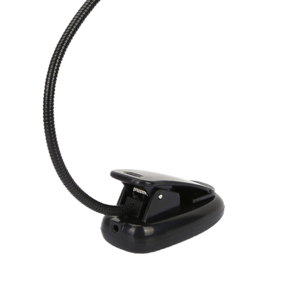 Bärbar orkester notställ ljus flexibel hals klämma på USB läsning LED-lampa