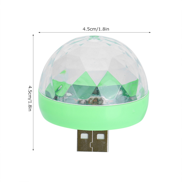 USB-festbelysning Mini-boll Ljudkontroll Färgglad DJ-ljus för B