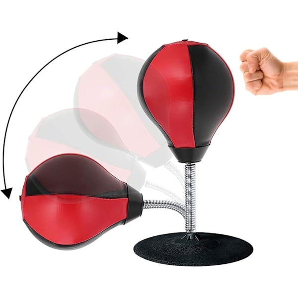 Punch Pal: Kraftig skrivbordsboxningssäck, stressreducerande leksak, uppblåsbar skrivbordsboxningsboll, enkel installation, högkvalitativa material