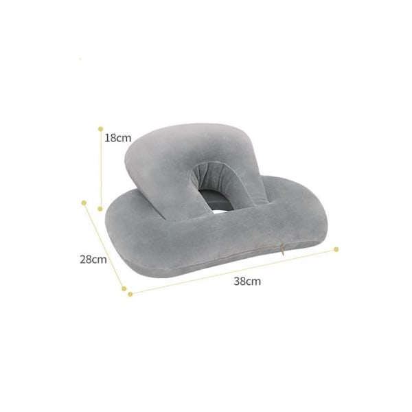 Stödkudde i Memory Foam för Resor, Resekudde med Mikrobollar och Snäppfäste för Enkel Transport, Idealisk för Nack- och Ländryggsstöd