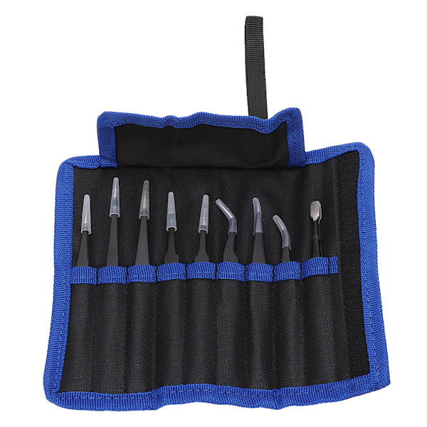9PCS Multifunktionell rostfritt stål antistatisk mobiltelefon demontera pincett reparationsverktyg