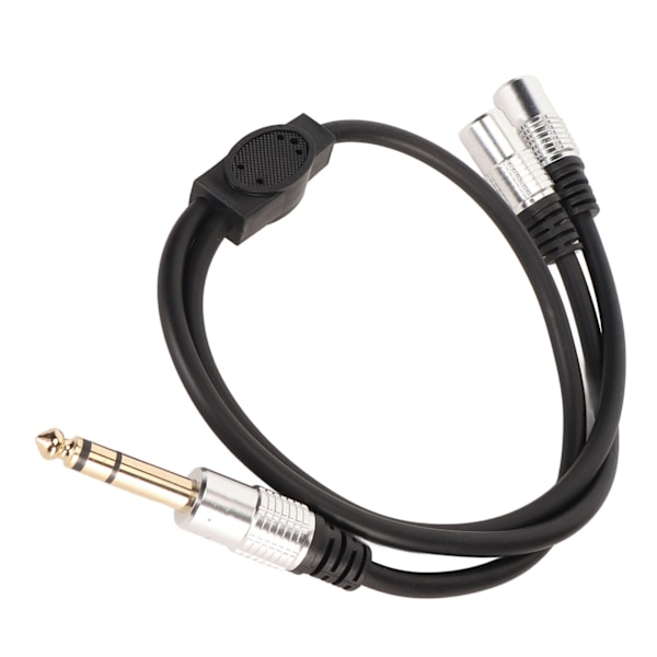 6,35 mm hann til dobbel 3,5 mm hunn kabel Profesjonell Plug and Play stereo lydadapter for forsterker mikrofon mikser høyttaler