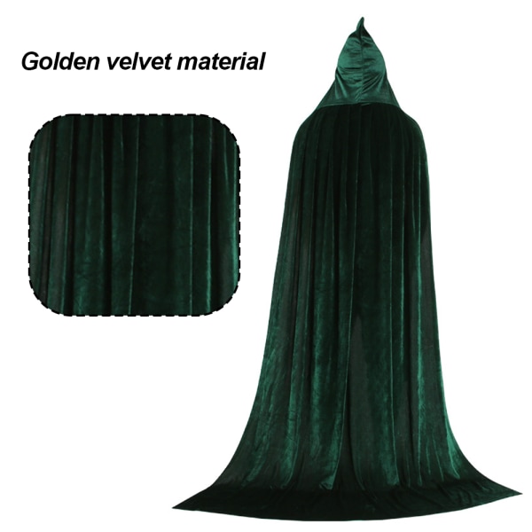 Unisex Full Length Hooded Robe Cloak Kostume