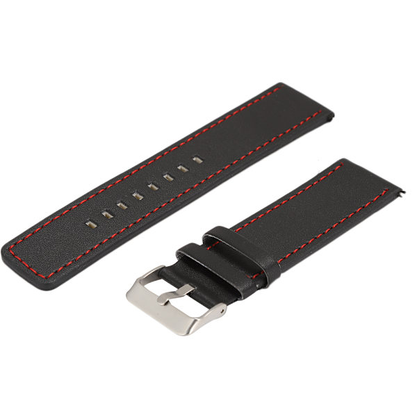 PU Läder Röd Sömnad Justerbar Storlek Ersätt Klockarmband för Amazfit GTR Klocka