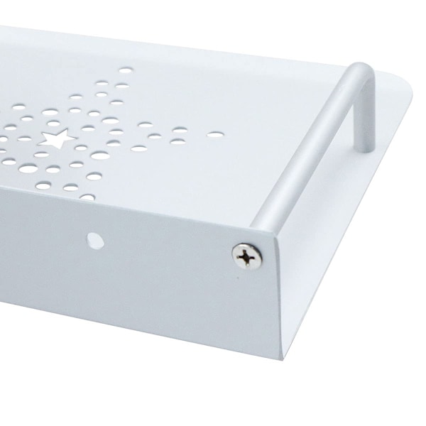 Väggmonterad routerbricka repeaterställ - Väggmonterad silver aluminium förvaringsfack, horisontell placering väggfäste, väggmonterad server