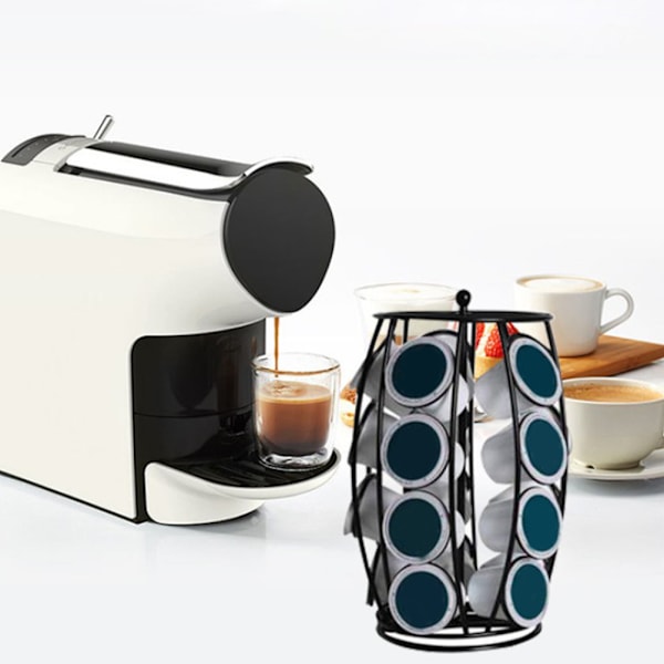 K Cup Karusell Metall Karusellhållare Organizer Kaffe Pod Hållare för Hemmakontor