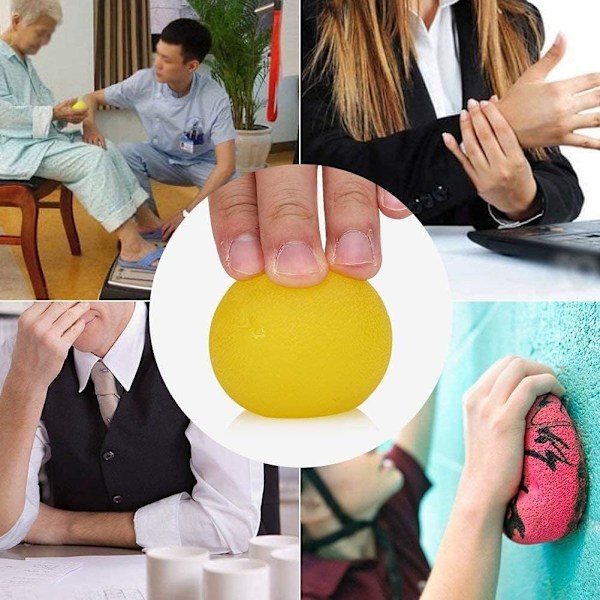 Handträningsbollar för stresslindring och främjande av blodcirkulation, fysioterapi med olika motstånd för att förbättra ledrörligheten och