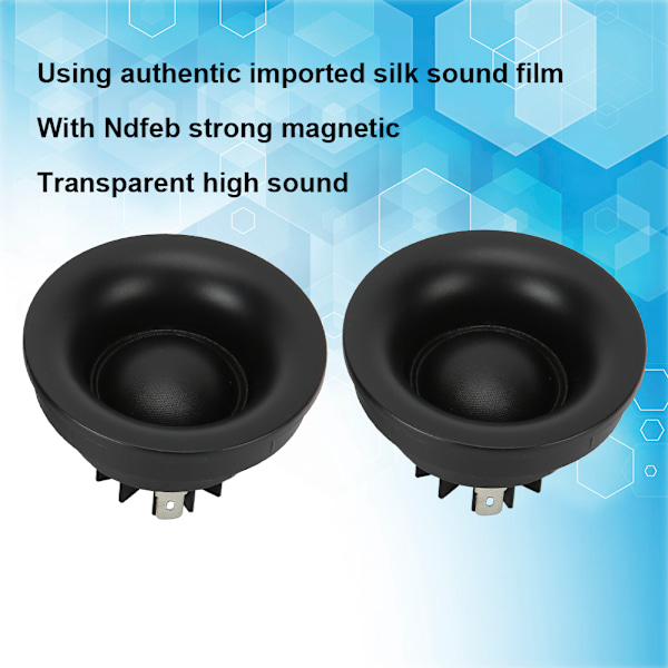 2PCS Treble Silk Film Ball Roof Tweeter Loudspeakers 25 Core 1 Inch Speaker 30W 4Ω