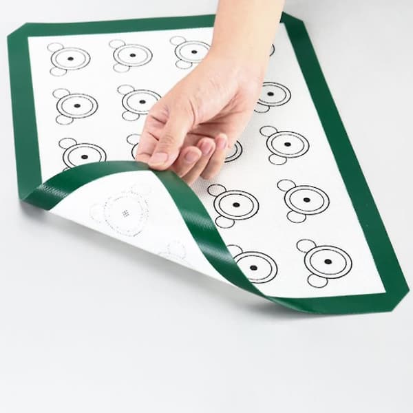 Silikon bakeunderlag med non-stick bakeplate, makron- og kjeksunderlag, gjenbrukbart bakeunderlag