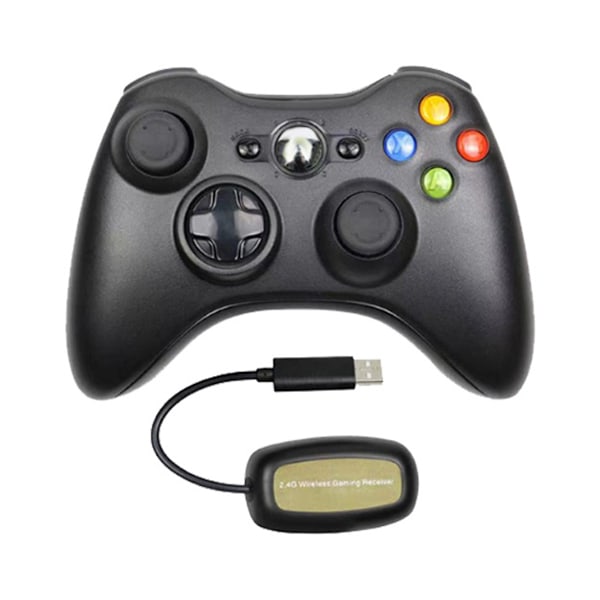 Snygg trådlös handkontroll för Xbox 360, ergonomisk design med asymmetriskt grepp säkerställer bekvämt spelande, integrerad headsetport för sömlös anslutning