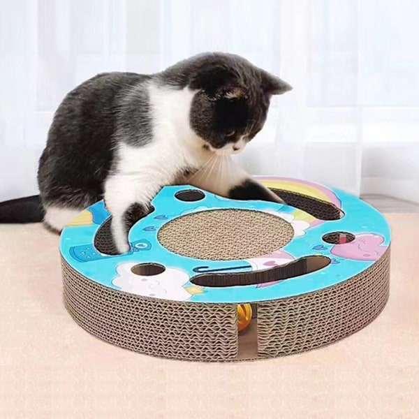 Vikbar Dragspels-Katt Leksak: Interaktiv Klösbräda För Katt, Krypterad Korrugerad Papper Klösbräda Leksak, Stimulera Katters Intresse Och Skydda