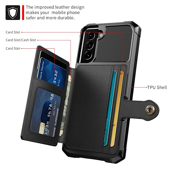 Iskunkestävä Kuori 4 Samsung S21 - Musta Musta