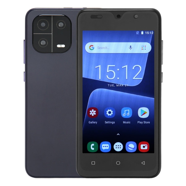 5,0 tommers 3G smarttelefon IPS HD-skjerm 8MP bak 5MP foran Dual SIM Dual Standby ulåst smarttelefon for Android10 100-240V