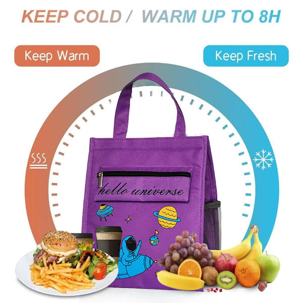 Lunch Bag Kvinnor Isolerad Termisk Lunchlåda Kylväska Återanvändbar Mat Organizer Vuxen