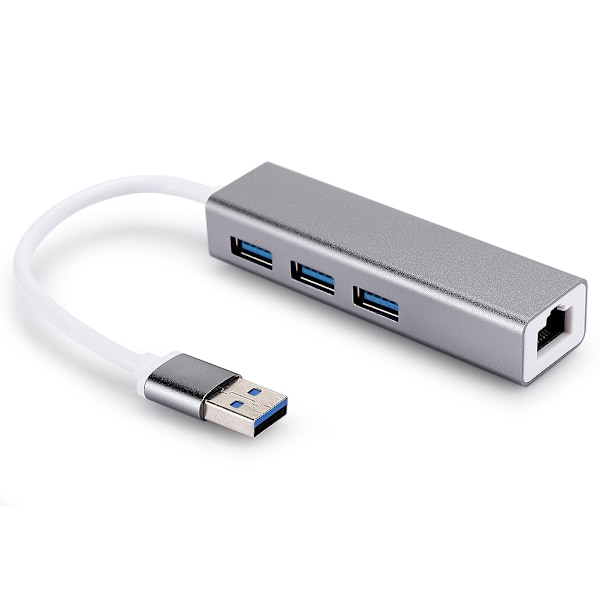 DM HE83 Alumiiniseos Langallinen Verkkokortti 100M USB 3.0 HUB-sovitin USB-RJ45