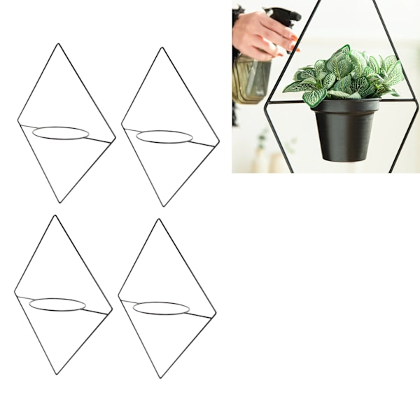Modern Geometrisk Boho Väggdekor, Dekorativ Väggdekor, Inomhusväxthållare för Metallblomsterbågehantverk, Stilfullt Tillskott till Vardagsrum, Sovrum,