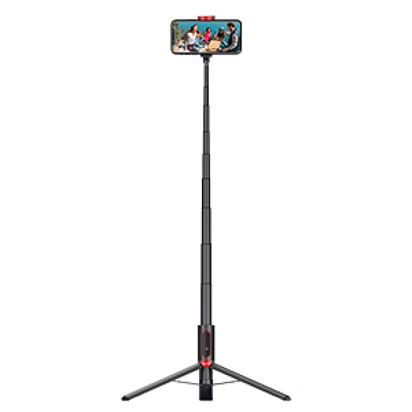 Justerbart stativ med trådlös fjärrkontroll, selfiestick för universell kompatibilitet, magnesiumlegering för överlägsen hållbarhet (med 220°