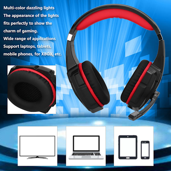 PYTHON FLY G9000Mini Trådbundet Headset Surround Ljud Klar Ljudkvalitet Hög Upplösning Spelheadset Röd