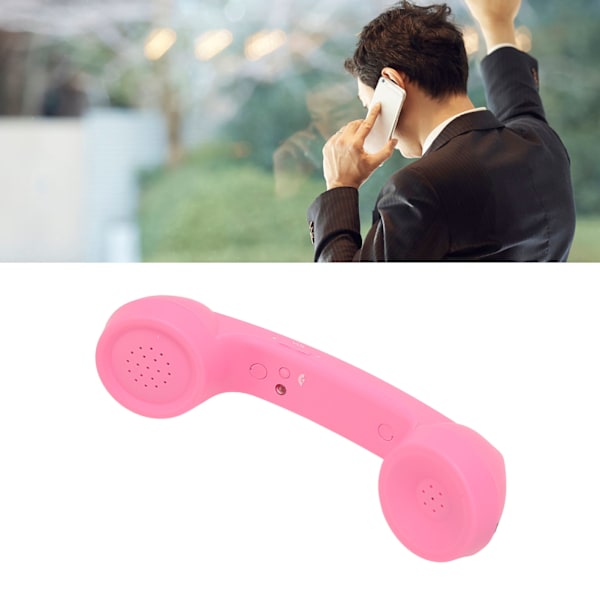 Bluetooth Telefon Håndsett Retro Strålingsikker Oppladbar Trådløs Mobiltelefon Håndsett Mottaker Rosa