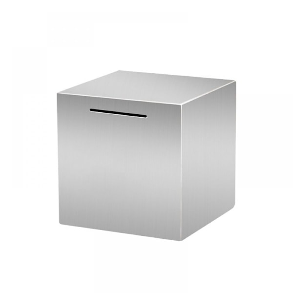 Säkerhetsbox i rostfritt stål, sparbössa som måste brytas för att öppnas för seriösa sparplaner, obrytbar design för långsiktiga mål (15x15x15cm)