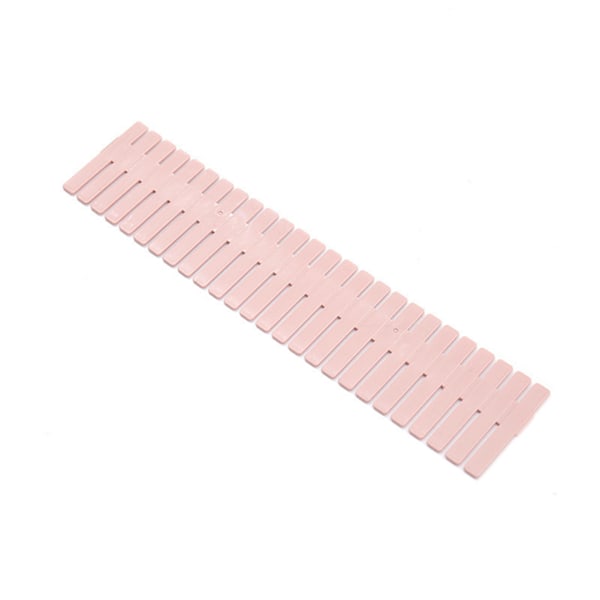 4 stk. skuffeopdeler i plast til opbevaring i skuffe, justerbar skillevæg til hjemmet, lyserød, lang 37 x 7 cm