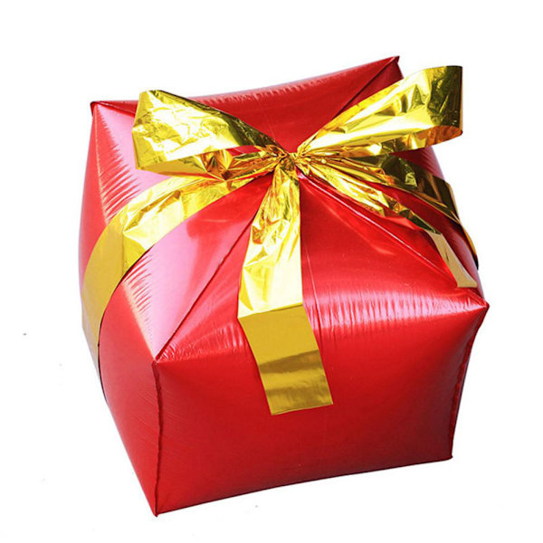 Presentförpackningsformad folie ballong för bröllop födelsedag dekoration(röd)