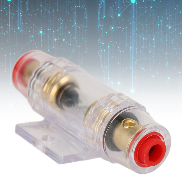 Bilstereo enkelt in-line AGU-sikringholder 60A høy temperaturbestandig for 4AWG 8AWG-ledning