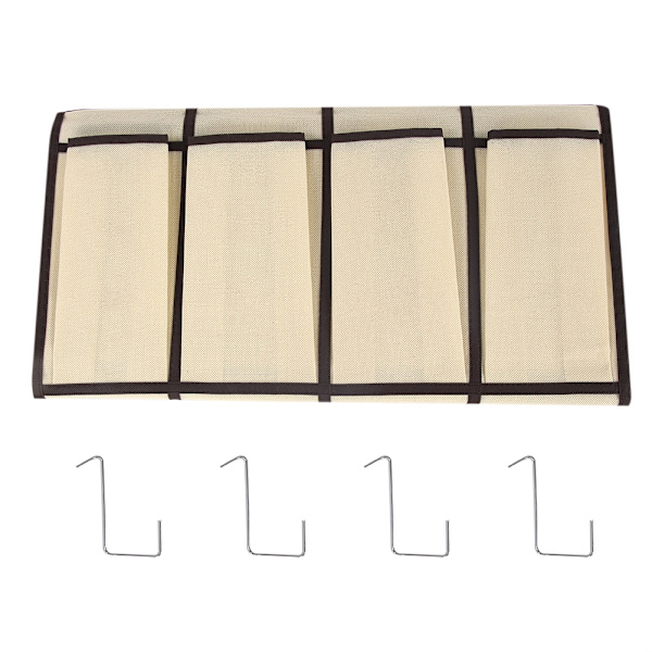 24 lommer Multifunktionel Vævning Hængende Sko Opbevaringspose Organizer Holder (Beige)150*55CM