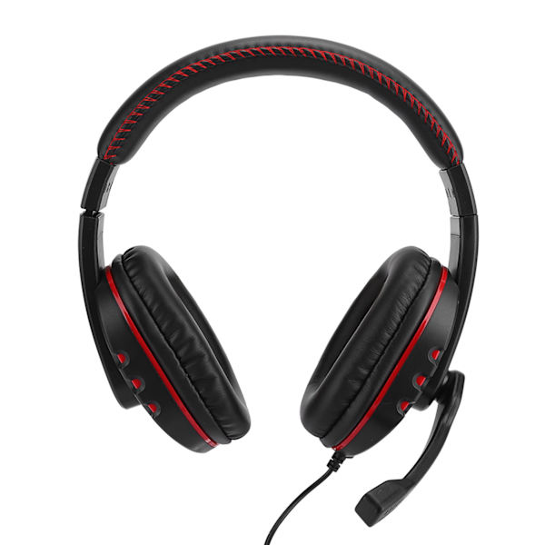 Headset för datorspel med huvudmontering, hög prestanda för PS4 (svart röd)