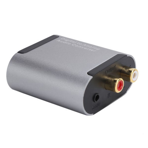Digital til analog L/R lydadapter for Toslink til 3,5 mm jack-omformer med fiberkabel