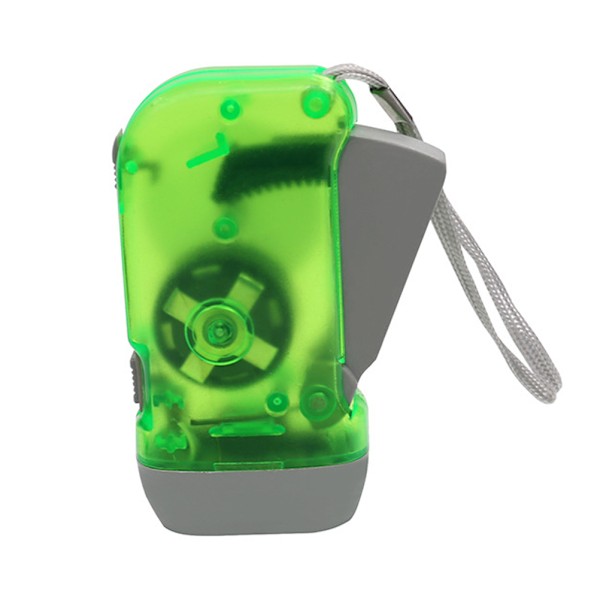 Ljusstark LED Överlevnadsverktyg, Kompakt Portabel Design, Dynamo Ficklampa för Nödsituationer, Batterifri Klämfunktion, Manuell Generatorficklampa för Camping