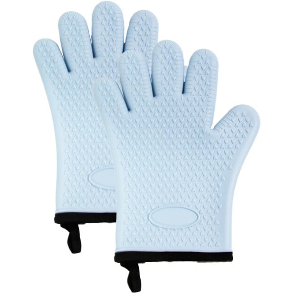 Silicone Oven Gloves - Heat Resistant BBQ Gloves-Handle Hot Food