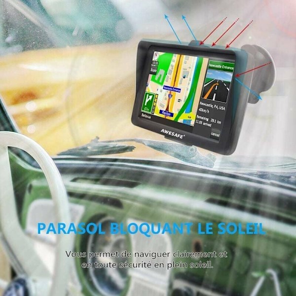 Innovativ GPS-navigator för bil, pekskärm med intelligent röstnavigering, realtidsutsändning och fartkameravarning, perfekt för lastbilar
