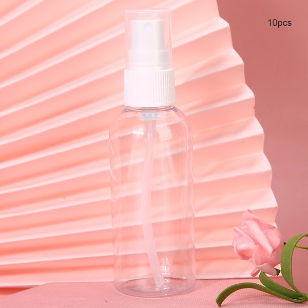10 st Sprayflaskor Transparent Trycktyp Bärbar Sprayflaska Vätskeförvaring Reseflaska
