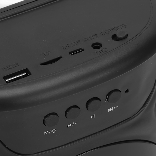 Bluetooth-högtalare för utomhusbruk, 5 ljuslägen, tung bas, hög volym, trådlös partyhögtalare med LED-ljus