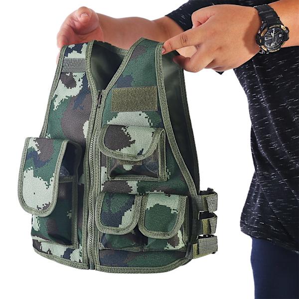 Kuuma lasten lasten naamiointitakki ulkoilutaistelumetsästyspeleihin (Jungle Camouflage L)