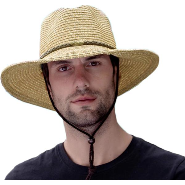Foldbar sommer stråhat bred skygge Fedora sol strandhat
