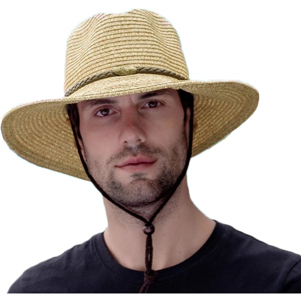 Hopfällbar sommarhalmhatt bred brätte Fedora solstrandhatt