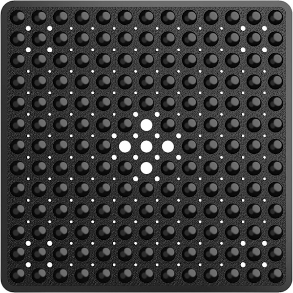 Kvadratisk duschmatta halkfri badmatta anti-mögel dusch halkfri badmatta med dräneringshål, antibakteriell duschinsats 53 x 53 cm, maskin
