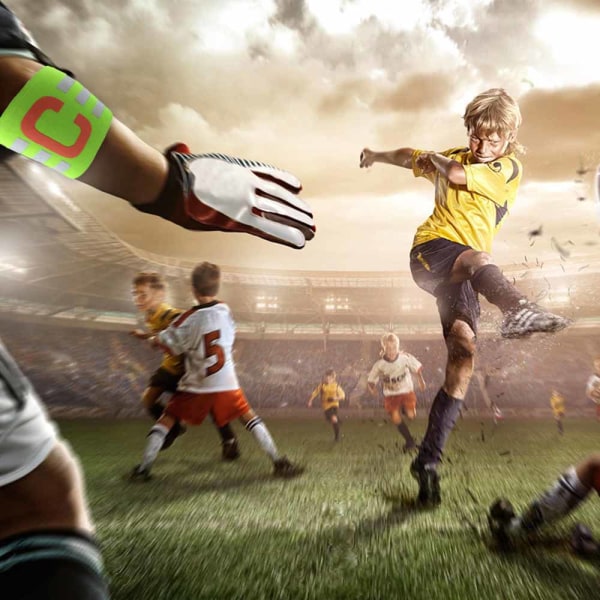 Captain's Football Elastiskt Armband för Vuxna Ungdom Multipel