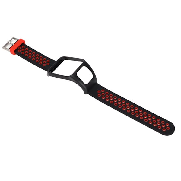 Smartwatch-rem for silikon, armbåndsurrem med dobbel farge og spenne for TOMTOM Runner3 Adventurer (svart rød)