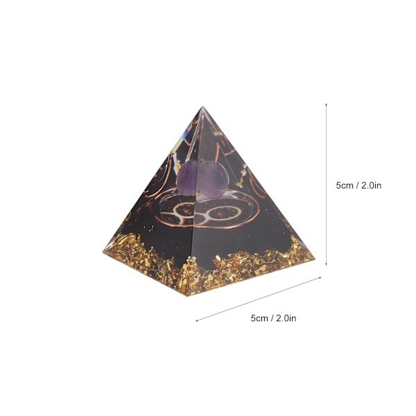 5cm Orgonite-pyramidi positiivisen energian parantamiseen Kristallipyramidi Meditaatio Orgonite-pyramidit Chakra Zodiac Energy Generator