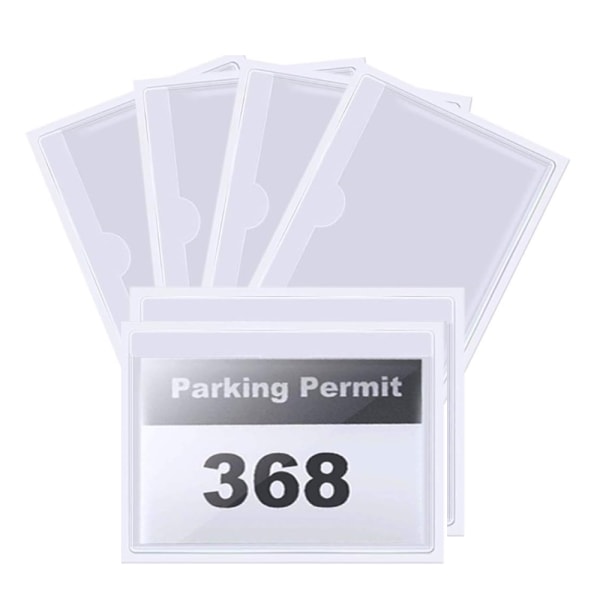 6 st Parkeringstillståndsinnehavare, genomskinlig självhäftande parkeringstillståndsinnehavare Bil Vindruta Kortinnehavare Tillstånd Märken Pass Biljett och anteckning Holde