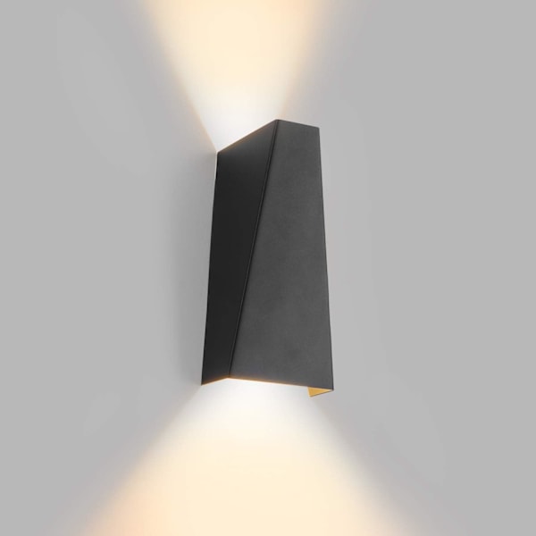 11 tum LED Vägglampa för inom- och utomhusbruk, för badrum och trappor, Högeffekts utbytbar LED-modul säkerställer ljusstyrka och flexibilitet, Energibesparande design