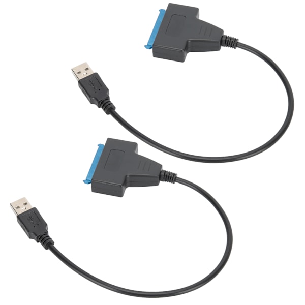 2 st bärbar USB 2.0-port till långt skal för SATA-gränssnittskabelutrustning